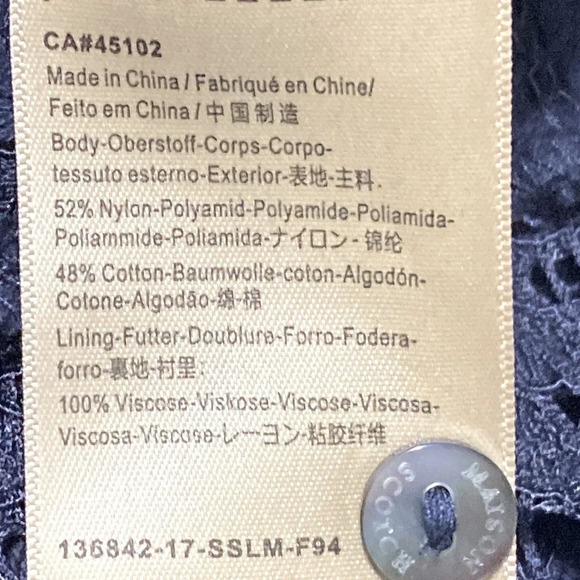 Maison Scotch Jolie Vagabond Navy Lace Crochet Romper Size S - Picture 9 of 9